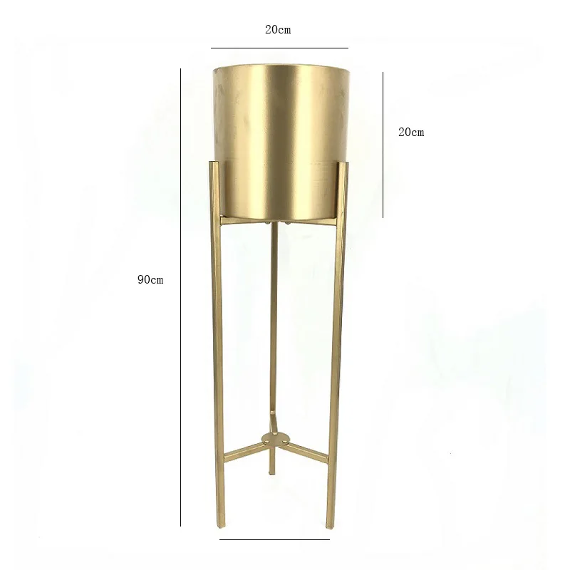 Factory Direct Compatible with Golden Floor-to-Floor Flower Pot Living Room Potted Flower Pot Courtyard Wrought Iron Flower Rack