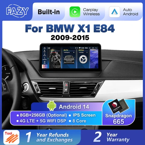 2025 신형 ID6 ID7 ID8 UI 안드로이드 14 시스템 무선 카플레이 자동차 BMW X1 E84 2009-2015 GPS 네비게이션 차량용 비디오 플레이어 라디오 WIFI 4G