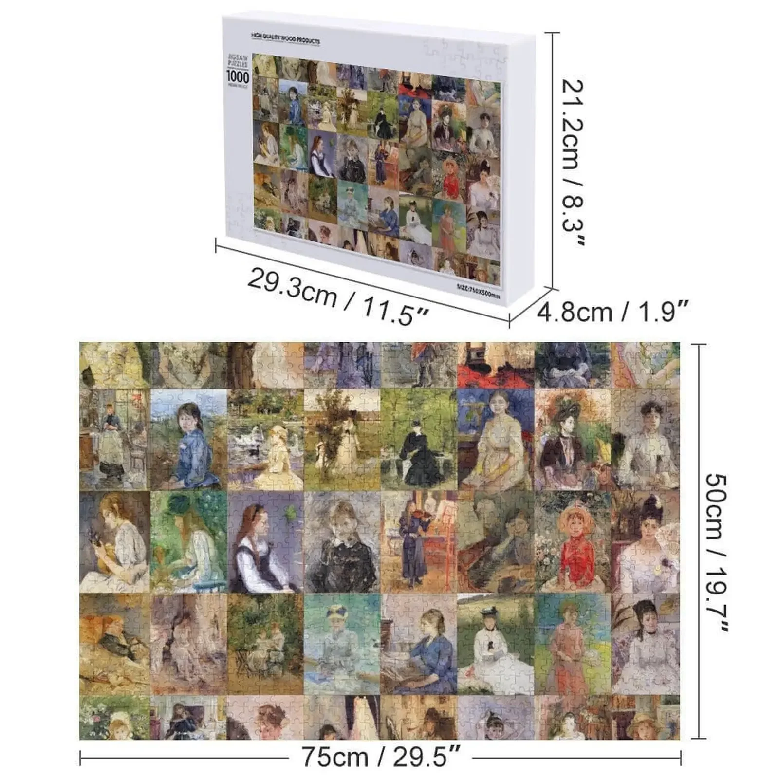 Berthe Morisot Jigsaw Puzzle Game Children Personalized Gift Married Custom With Photo Puzzle