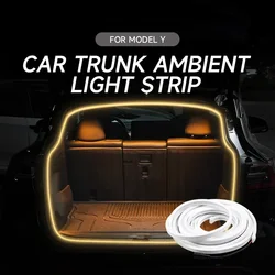 For Tesla Model Y Brighten LED Light Strip Rear Trunk Neon Strip Ambient Light Waterproof Flexible Interior Accessories 2021-24