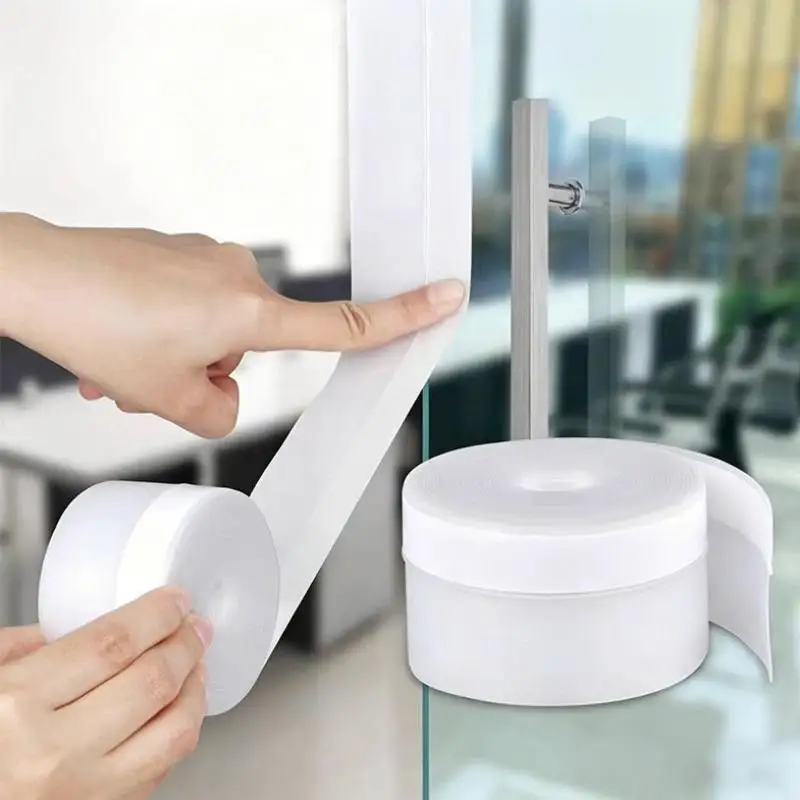 Weather Stripping Seal Door Tape , Weatherproof Soundproof For Door Frame Or Window Bathroom Shower Glass Gaps