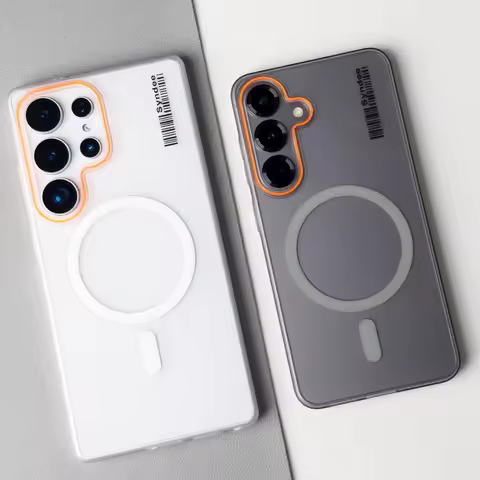 Luxury for Magsafe Matte Double Color Case for Samsung Galaxy S25 Ultra S24 S23 S22 S21 Plus Magnetic Charger Ultra Slim Cover