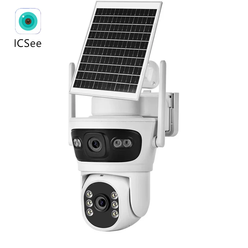 

ICSEE dual lens 4 million solar camera AOV version 4G low power ball machine monitor