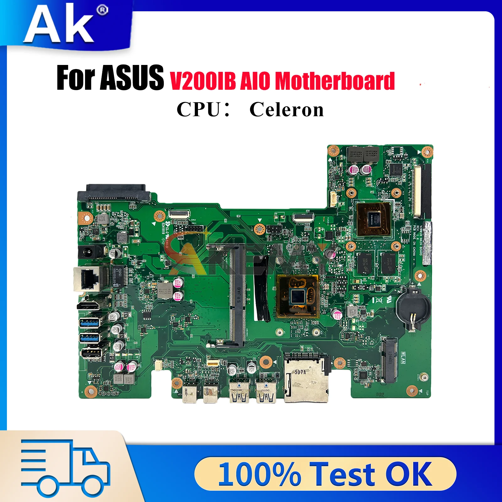 

Материнская плата V200IB для ASUS Vivo AiO V200I V200IB, материнская плата с процессором Celeron, 100% тестирование, ОК, быстрая доставка, высокое качество