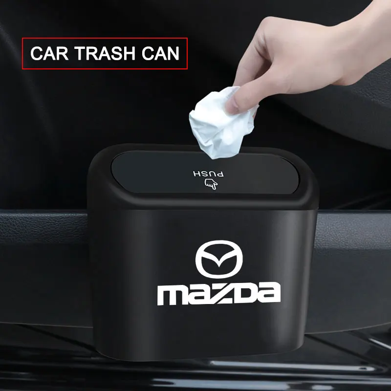 Car Trash Can Storage Box Vehicle Multifunctional Garbage Dust Case For Mazda 3 bk 6 gg 2 CX3 CX5 CX7 CX9 CX30 Demio Bt50 323