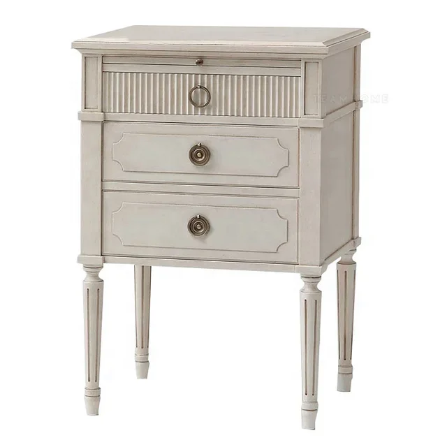 

/Customized French Style Hotel Wooden Bed Side Table Nightstand for Bedroom