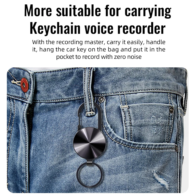 32 جيجابايت المفاتيح مسجل صوت صغير الصوت المنشط المهنية HD الحد من الضوضاء الإملاء الرقمي 4 جيجابايت/8 جيجابايت/16 جيجابايت مشغل Mp3