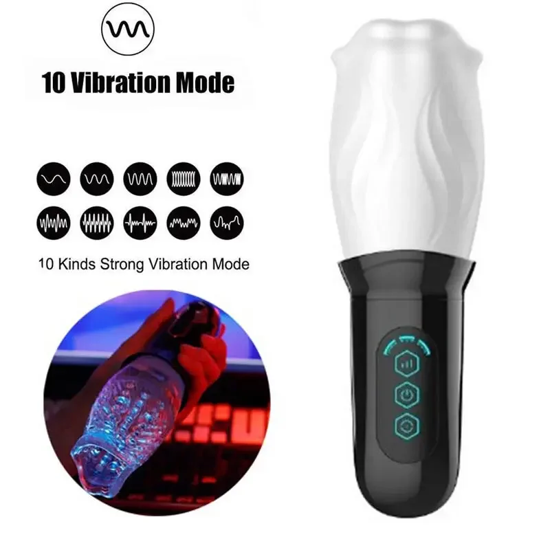 Rosebud Automatische Man Masturbator Inbrengen Silicon Vagina Cup Man Sex Machine Echte Poppen Bovenste Helft Vrouwen Vibrator Eenvoudig