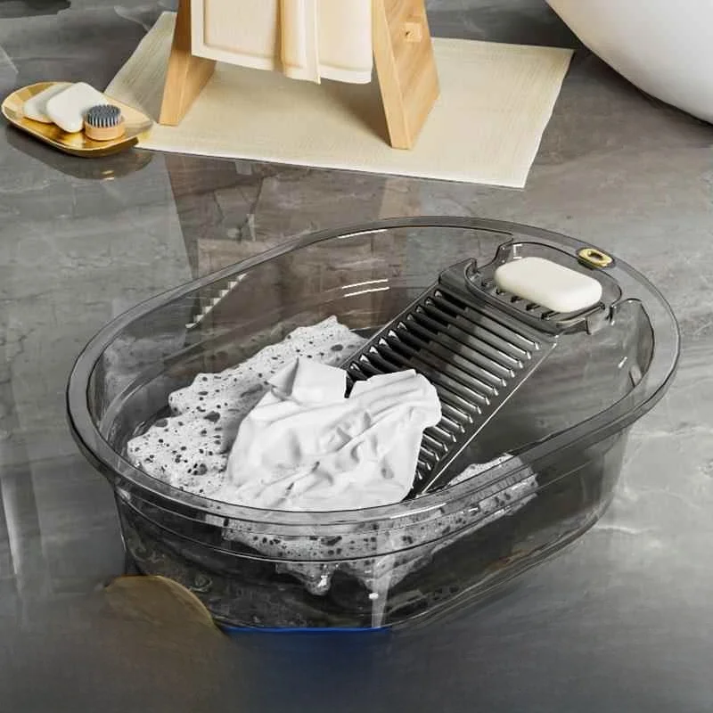 

Утолщенная большая пластиковая ванна для стирки со встроенной стиральной доской, многофункциональная, для домашнего использования, для чистки одежды