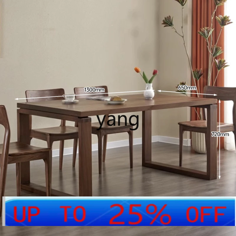 LH  black walnut desk solid wood home writing table modern simple learning table