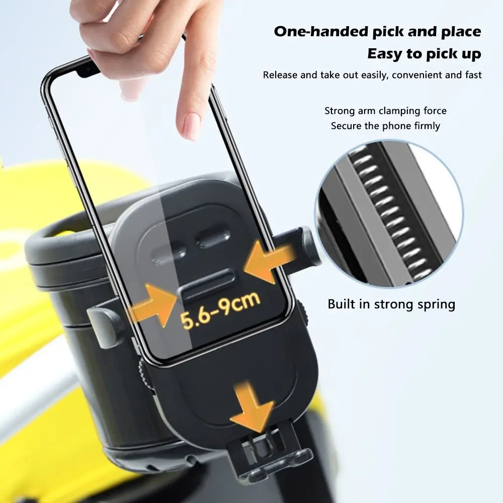 3 in 1 Design Stroller Cup Holder 360° Rotation Non Slip Cup Holder Multi Function Multicolor Phone Holder Stroller Accessories