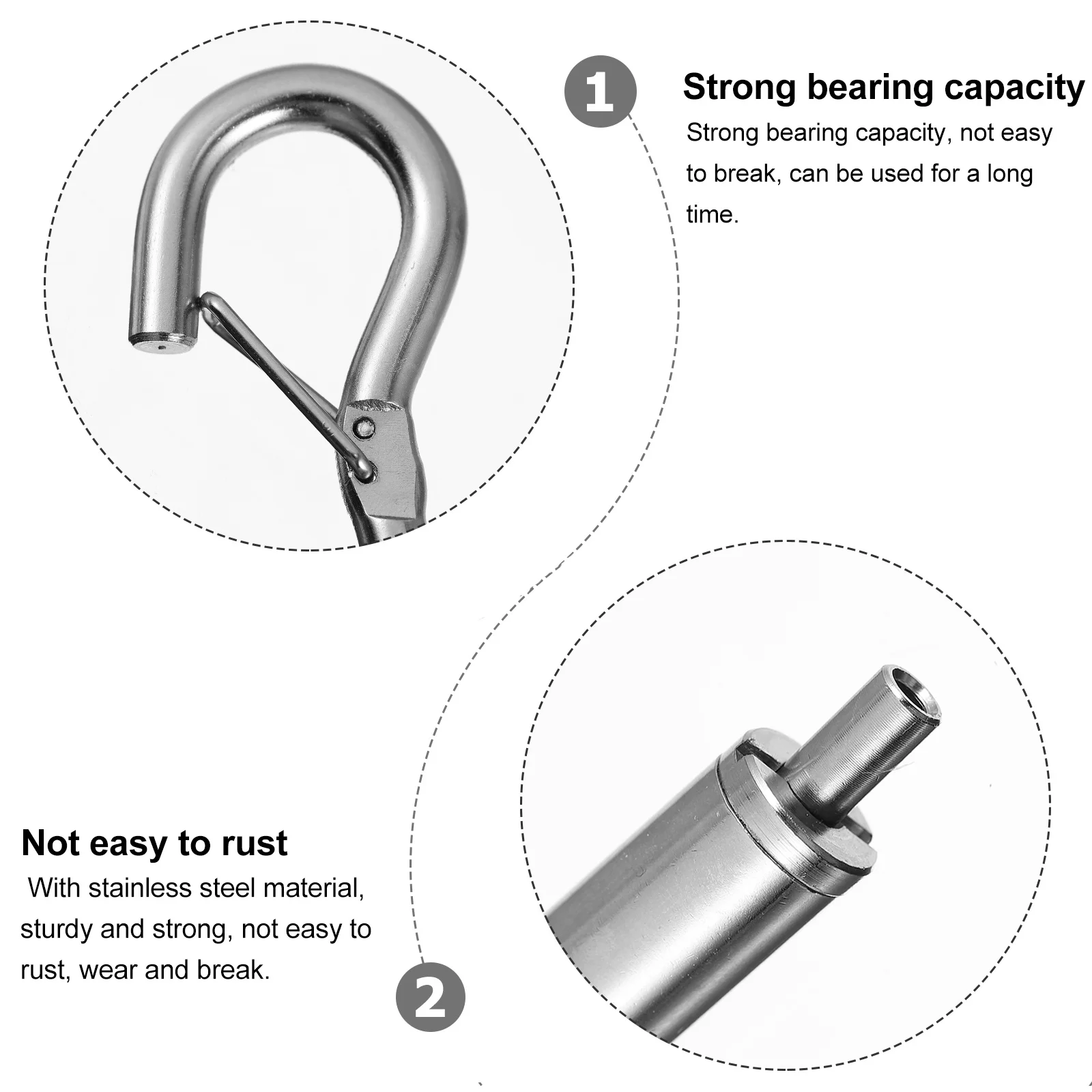 

10Pcs Sturdy Rust Resistant Cable Clasps for Wires Hanging Chandeliers and More Cable Guide Hook Adjustment Hook