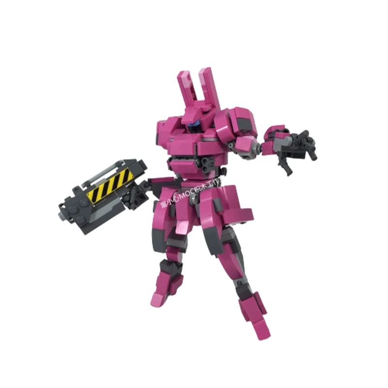 MOC Mecha Series Dark Pink Building Block Robot DIY Model Puzzle Collection Experts Brick Toys Education for Children Xmas Gifts