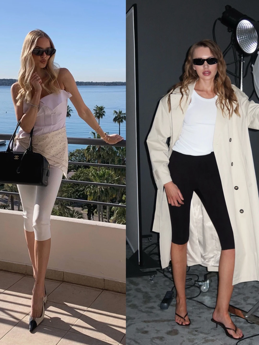 

Nordic Minimalist High Elastic Slimming Seven-Point Base Layer Pants Shorts Yilete Yarn Casual High Waist Tight Fit Shorts