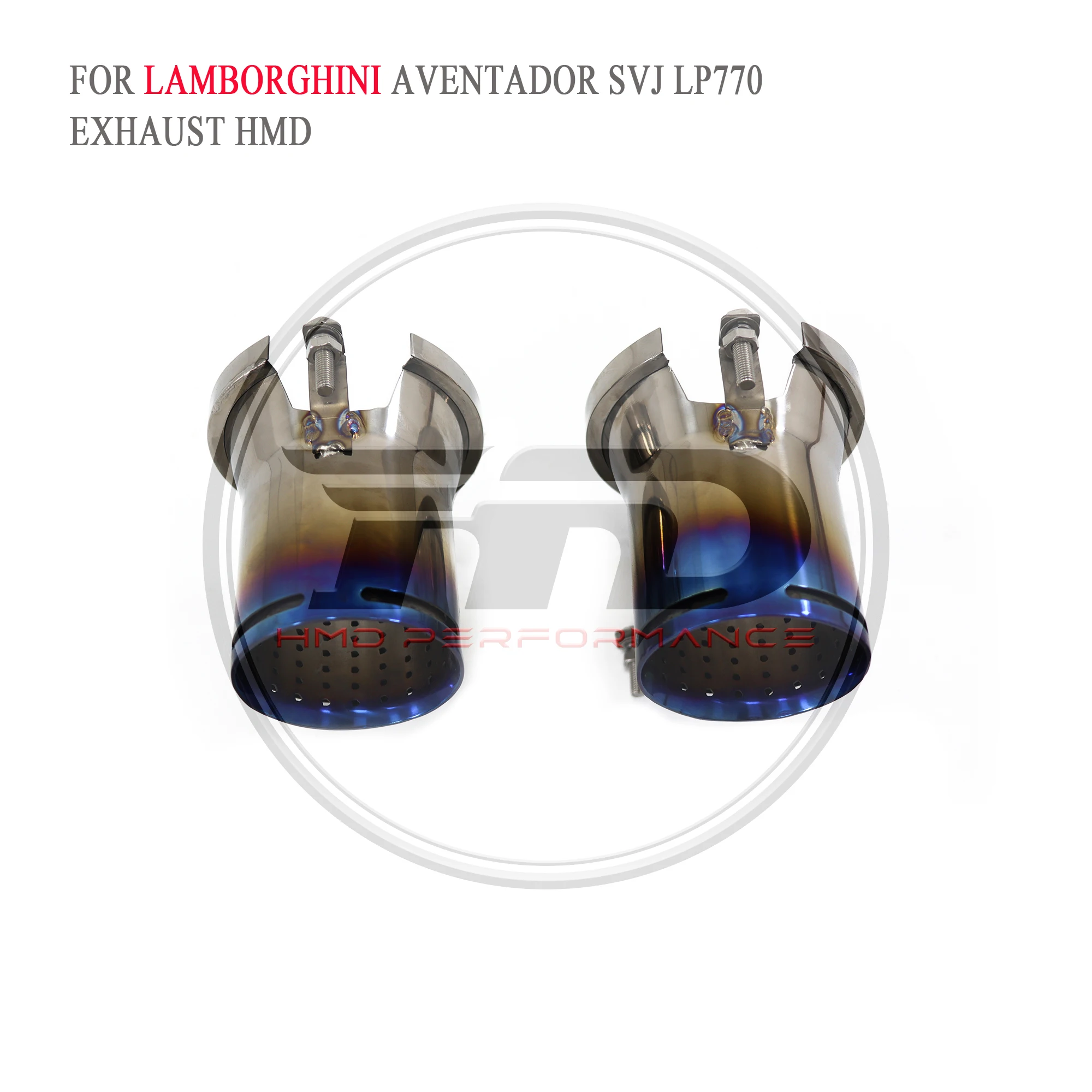 HMD Exhaust System Titanium Tips for Lamborghini Aventador SVJ LP770 6.5L