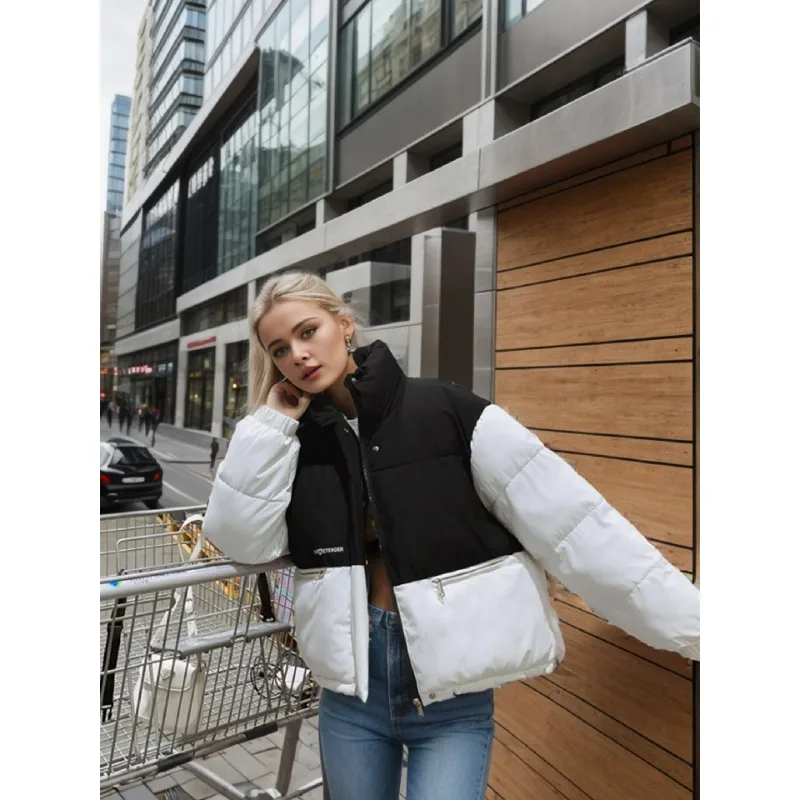 New Winter Jacket Women Cotton Coat  Female Short Parkas Loose Thick Warm Outwear Sports Style Leisure Time Versatile Overcoat