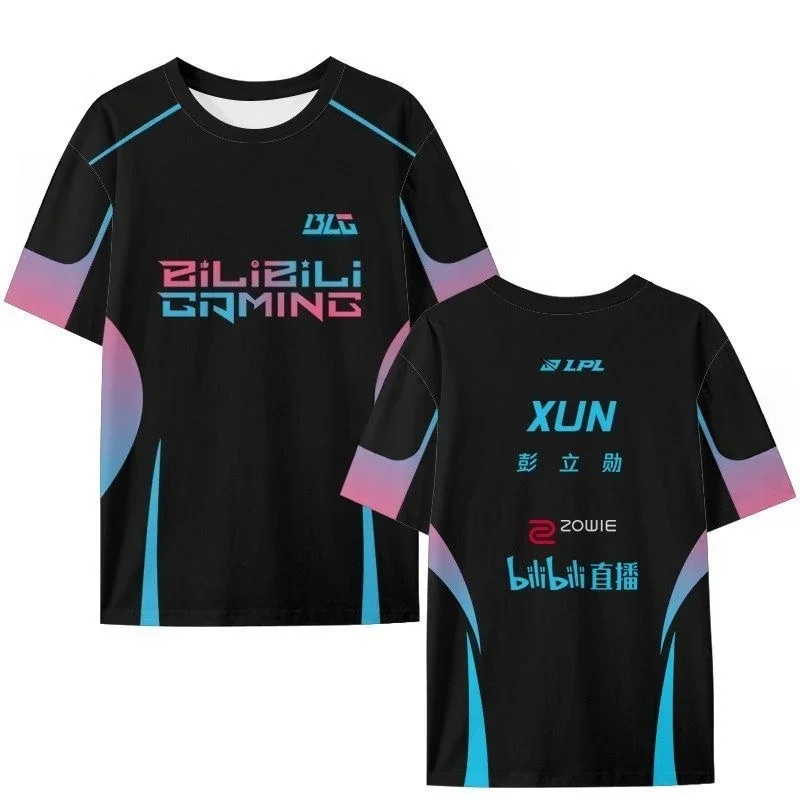 League of Legends Esports LPL BLG Team 3D-gedrucktes Team-Uniform-T-Shirt Modisches Lässiges Lockeres Dünnes Schnelltrocknendes Oberteil – Detail 6