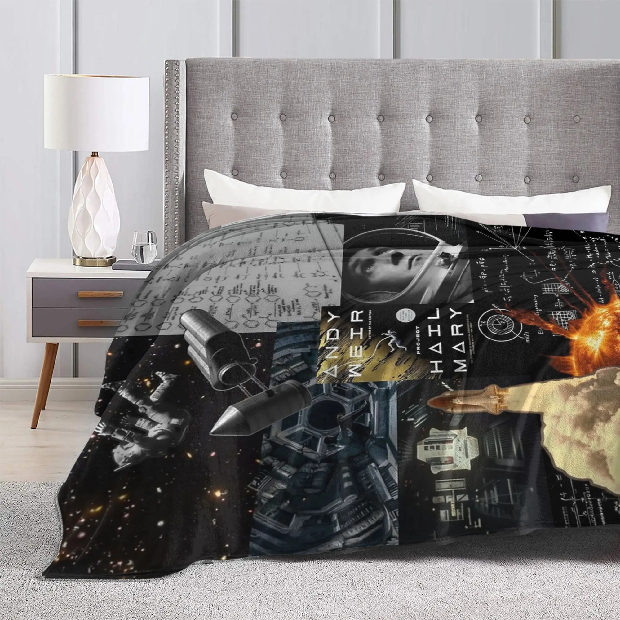 Project Hail Mary Sci-fi Movie Blanket Coral Fleece Plush Summer Air Conditioning   Multifunction Throw Blanket for Bedspreads