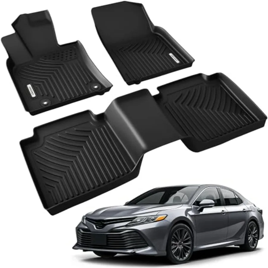 

Floor Mats Fit for 2018-2024 Camry FWD Only Not for Hybrid TPE All Weather Protection Black Mat Set Includes Front and Rear Ro