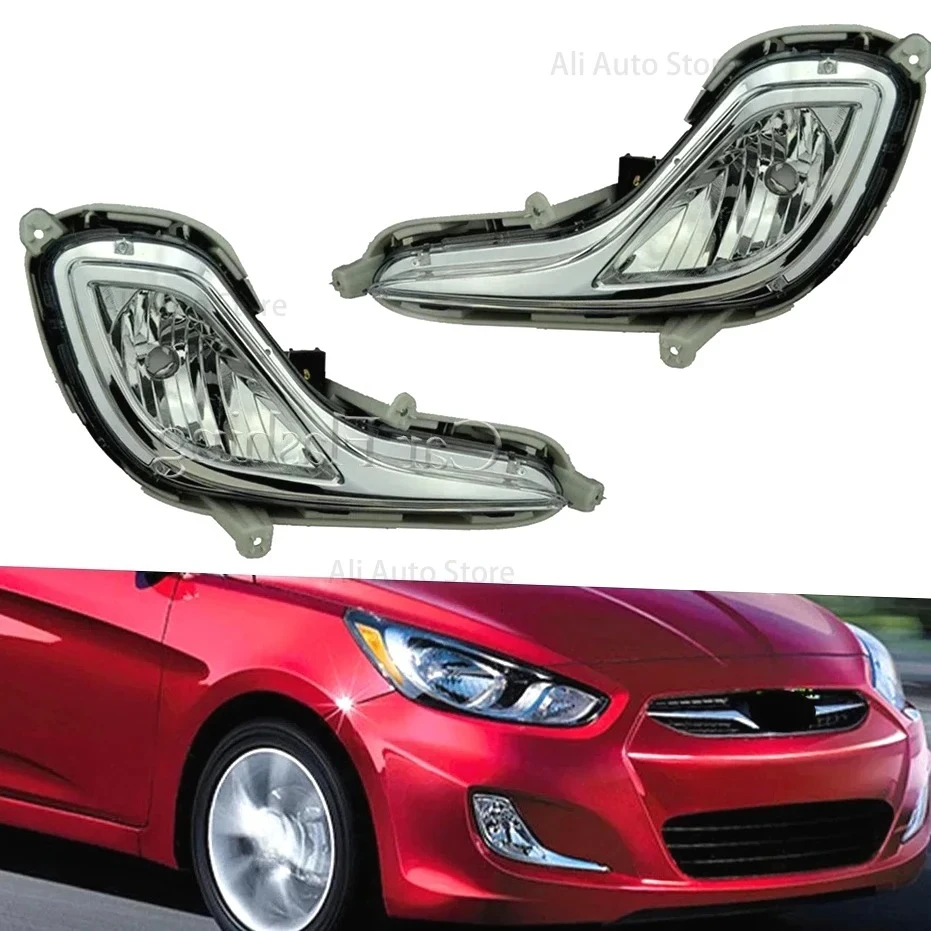 

Car Fog Lamp Assembly For Hyundai Accent 2012 2013 2014 2015 2016 Replacement Bumper Clear Lens Fog Light 922021R000 922011
