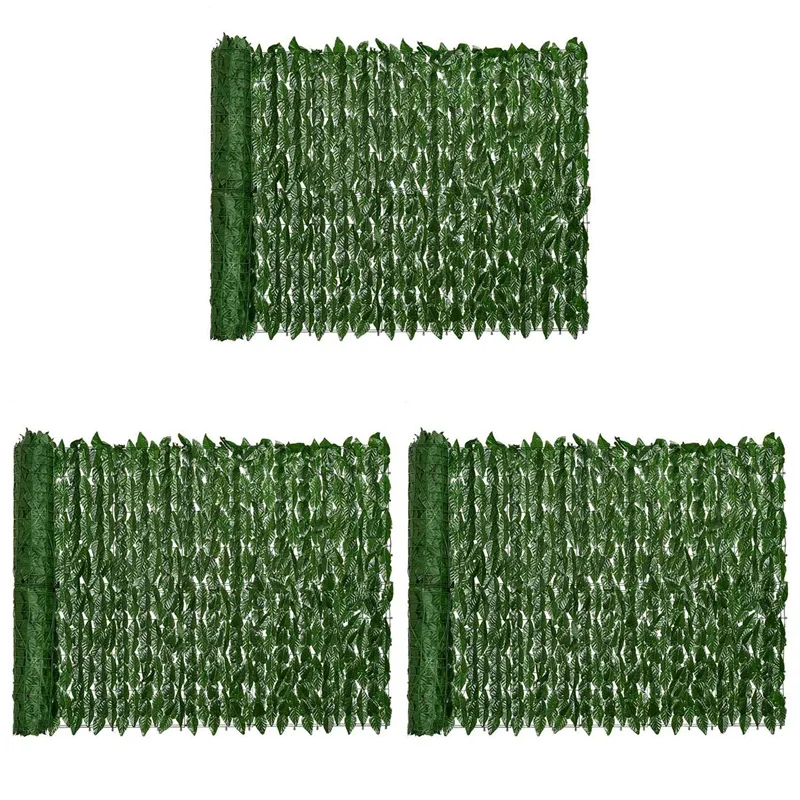 

3X Artificial Ivy Privacy Fence Screen 0.5X3M Artificial Hedges Fence And Faux Ivy Vine Leaf For Outdoor Garden