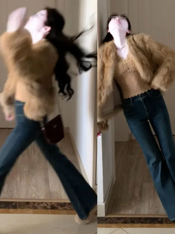 

Ретро-куртка из искусственного меха для женщин: элегантная, модная, стильная, весна 2026. Женская кожаная куртка премиум-класса для повседневной носки и активного отдыха.