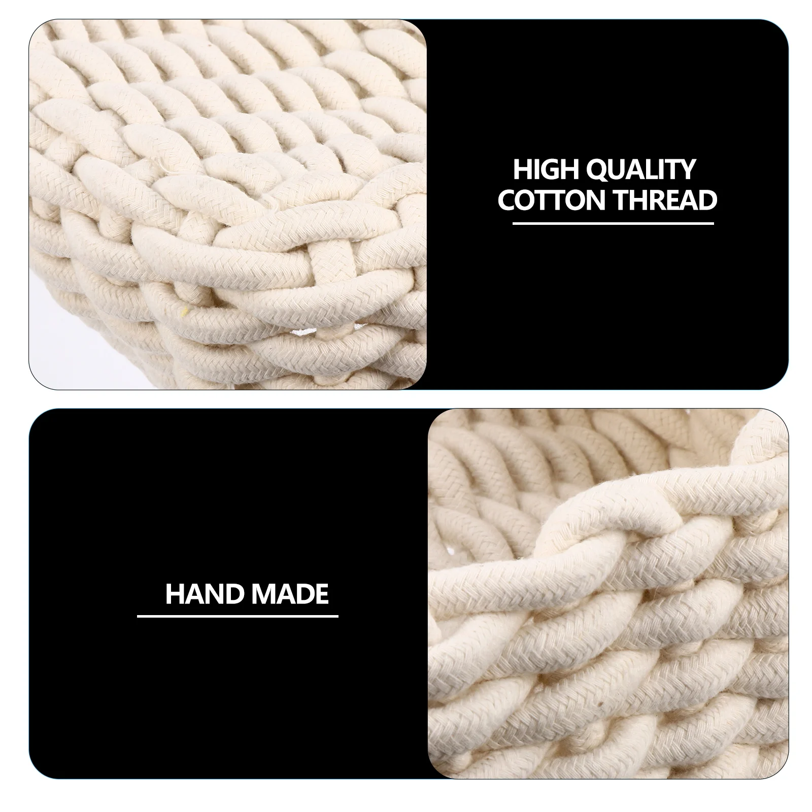 

Cotton Storage Basket Desktop Organizer Decorative Home Sundries Bin Multifunctional Tabletop Basket For Household Items