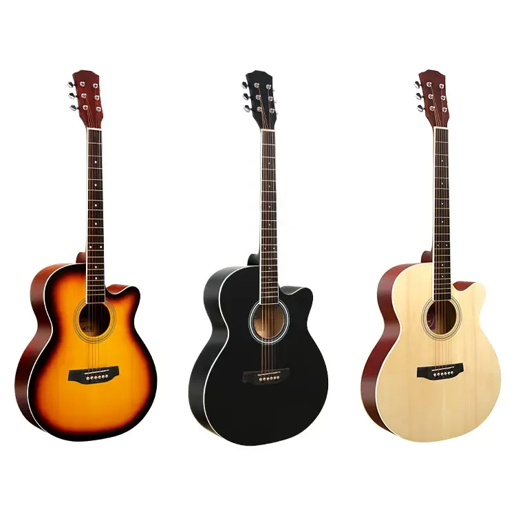 YYHC-Best Quality Premium Wood 6 Strings Guitar Adult 40 Inch Guitar Acoustic Beginner Guitar