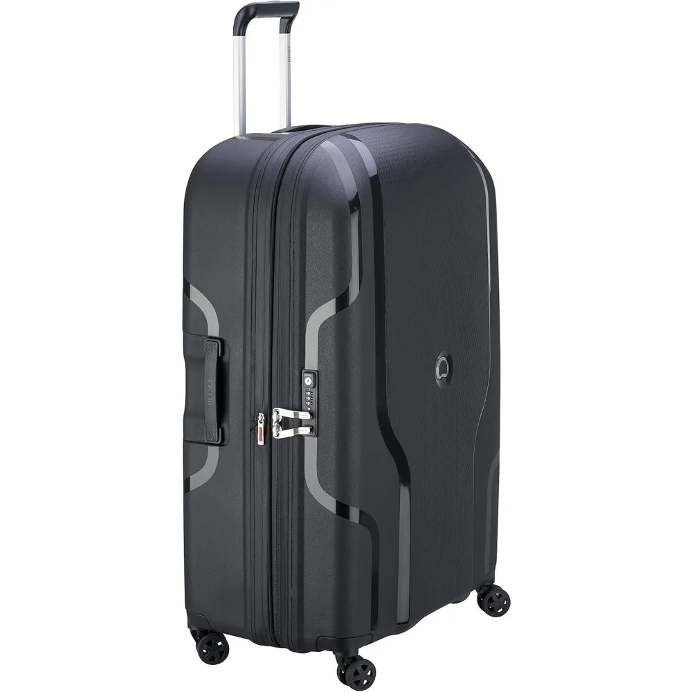 equipaje rígido expandible Paris Clavel con ruedas giratorias, negro, grande 30 pulgadas