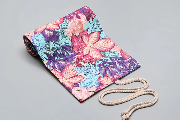 72 Holes Roll Colored Kawaii Pencil Case School Supplies Art Pen Bag Student Cute Large Pencil Cases Pen Bag Stationery