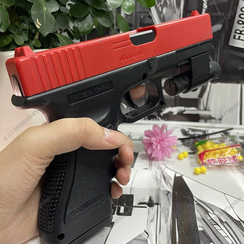 소프트 총알 Airsoft 권총 수동 G17 장난감 총 낮은 잡지 레이저 야외 스포츠 CS 게임 무기 어린이 성인 선물