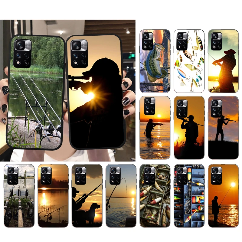 Phone Case For Xiaomi Redmi Note 13 12 Pro 11 10 Pro 12S 11S  10S Redmi 13 10 13C 12C 14C Fishing Fisherman Hunting Case