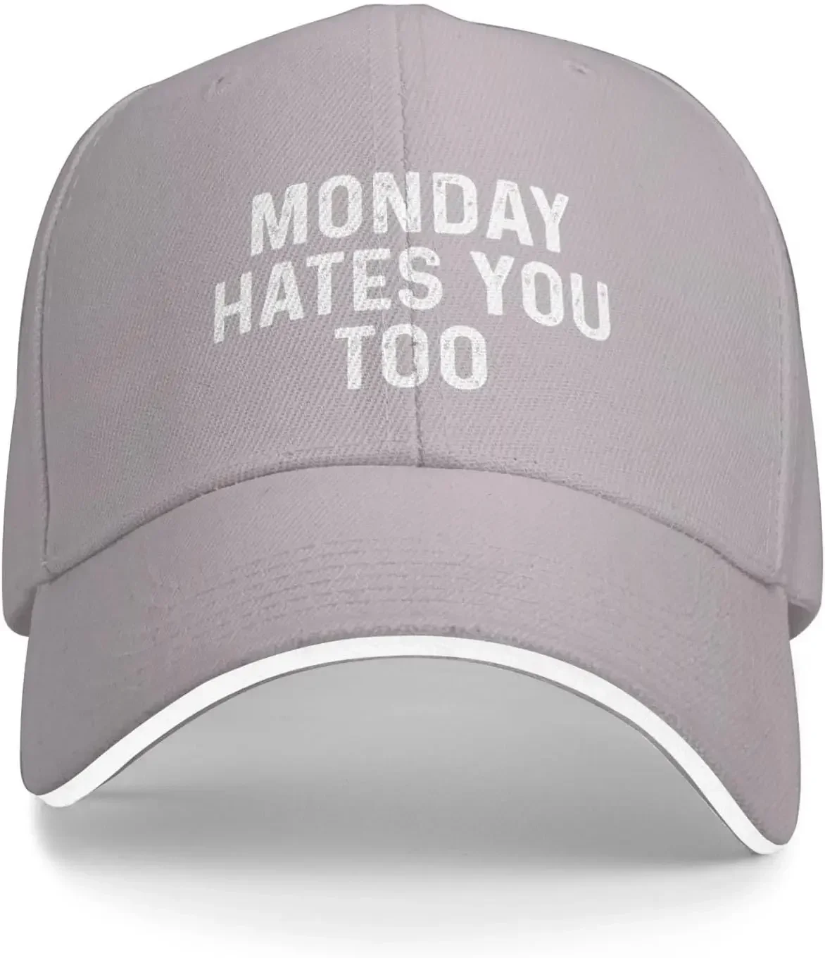 Monday Hates You Too Hat Men Dad Hat with Design Hats