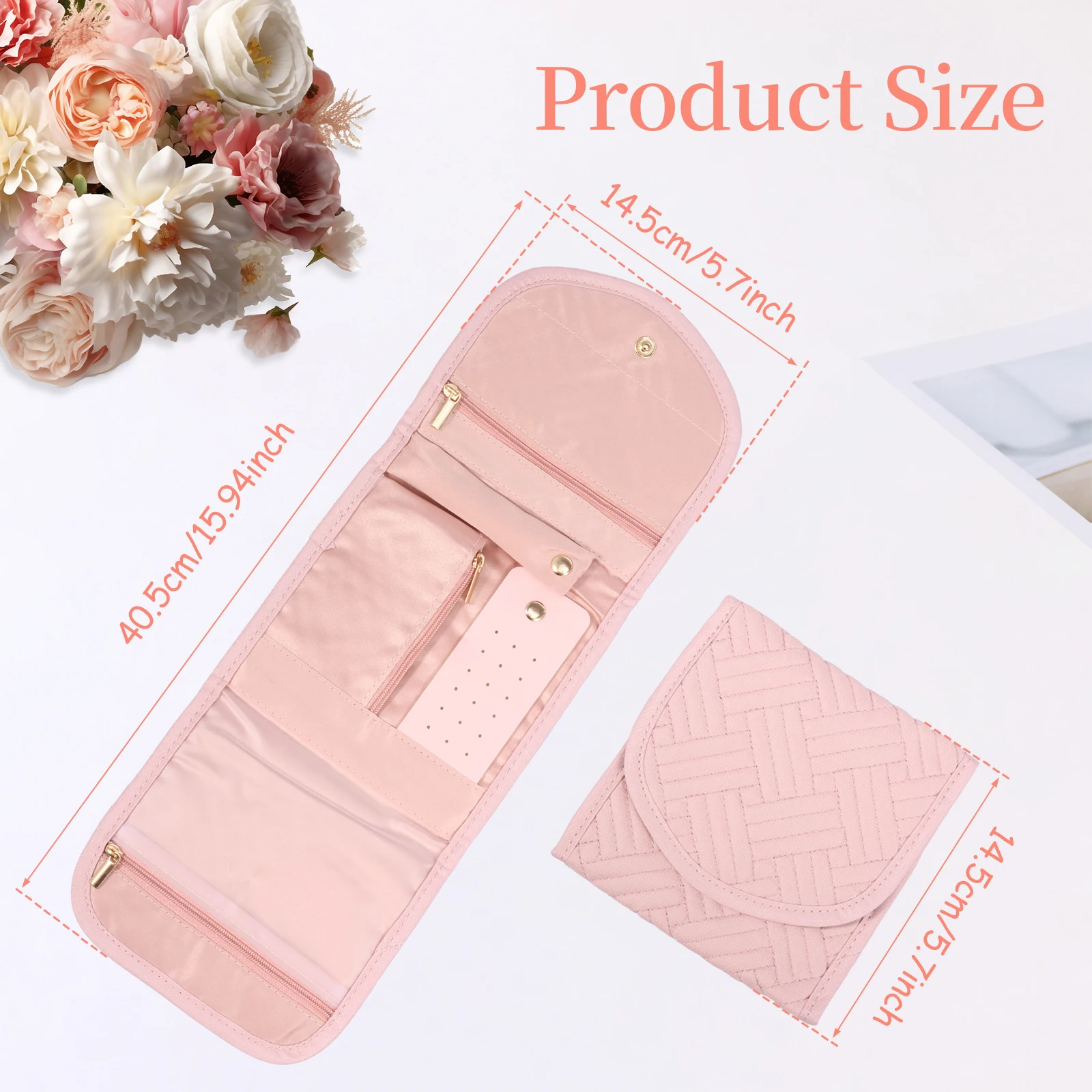 Foldable Travel Jewelry Bag For Necklace Earrings Rings Jewelry Case Organizer Bracelet Mini Storage Accessory