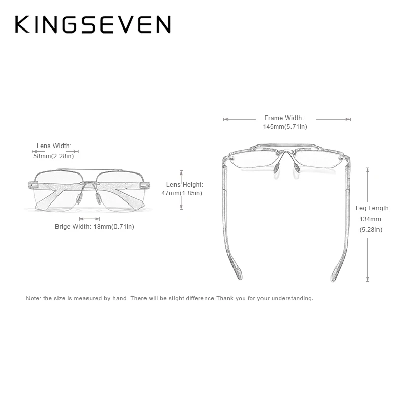 Kingseven 2024 Brand New Design okulary przeciwsłoneczne dla mężczyzn spolaryzowane gradientowe okulary przeciwsłoneczne damskie okulary kwadratowe