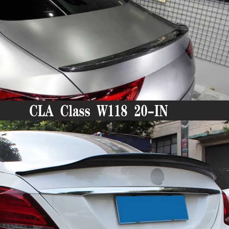

For Mercedes Benz CLA Class W118 CLA260 200 Carbon Fiber Spoiler Shunt Rear Tail fins Duckbill Car Wing Retrofit the rear wing