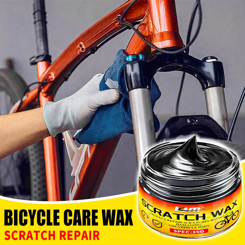 Cire de polissage KJM pour réparation de rayures de vélo - Restaure rapidement les cadres - Répare les rayures mineures et la peinture décolorée - Évite la repinture coûteuse