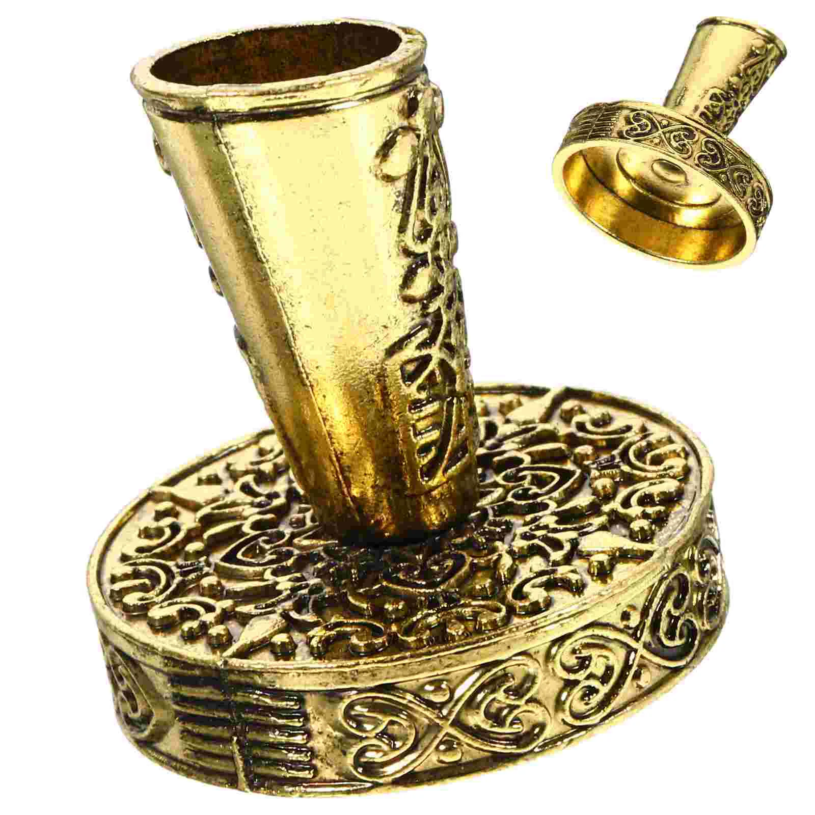 Vintage Retro Oblique Pen Holder Student Nice Fountain Metal Desktop Stand Quill-pen Support