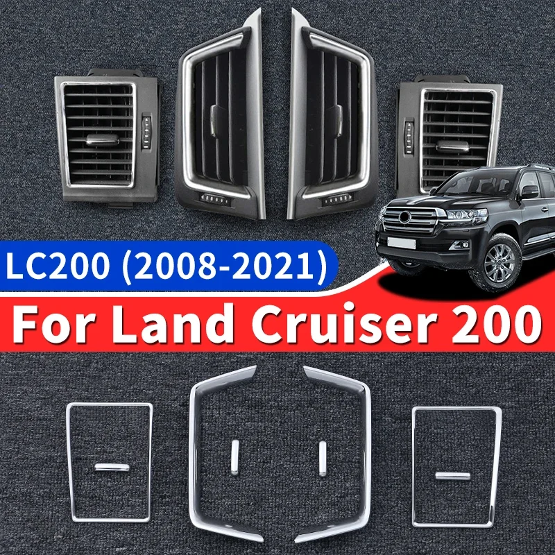 For Toyota Land Cruiser 200 LC200 2008-2021 Air Vent Outlet Frame Cover Interior Protection Decoration Upgrade Accessories
