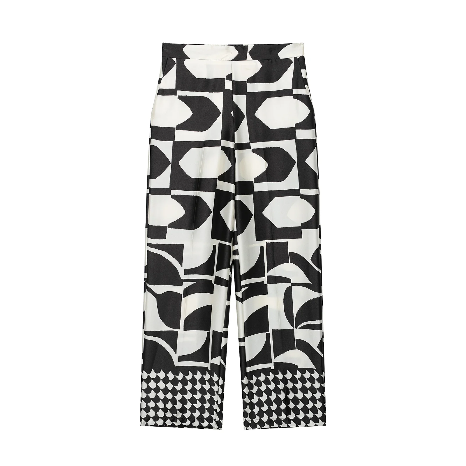 KLKXMYT Schickes Hosen-Set für Damen Ärmelloses Oberteil mit Schleife Geometrischer Druck Damenanzüge 2026 Sommer Lässige Damenoutfits – Detail 14