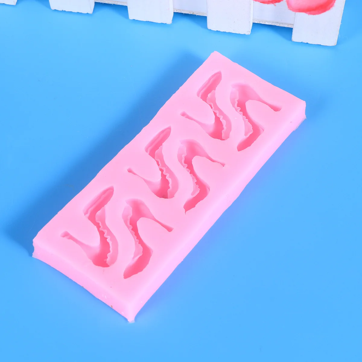 

High Heels Mold Cake Decorating Supplies Baking Tools Grace Pink Silicone Shoe Cavities Oven Microwave Safe Non-Toxic