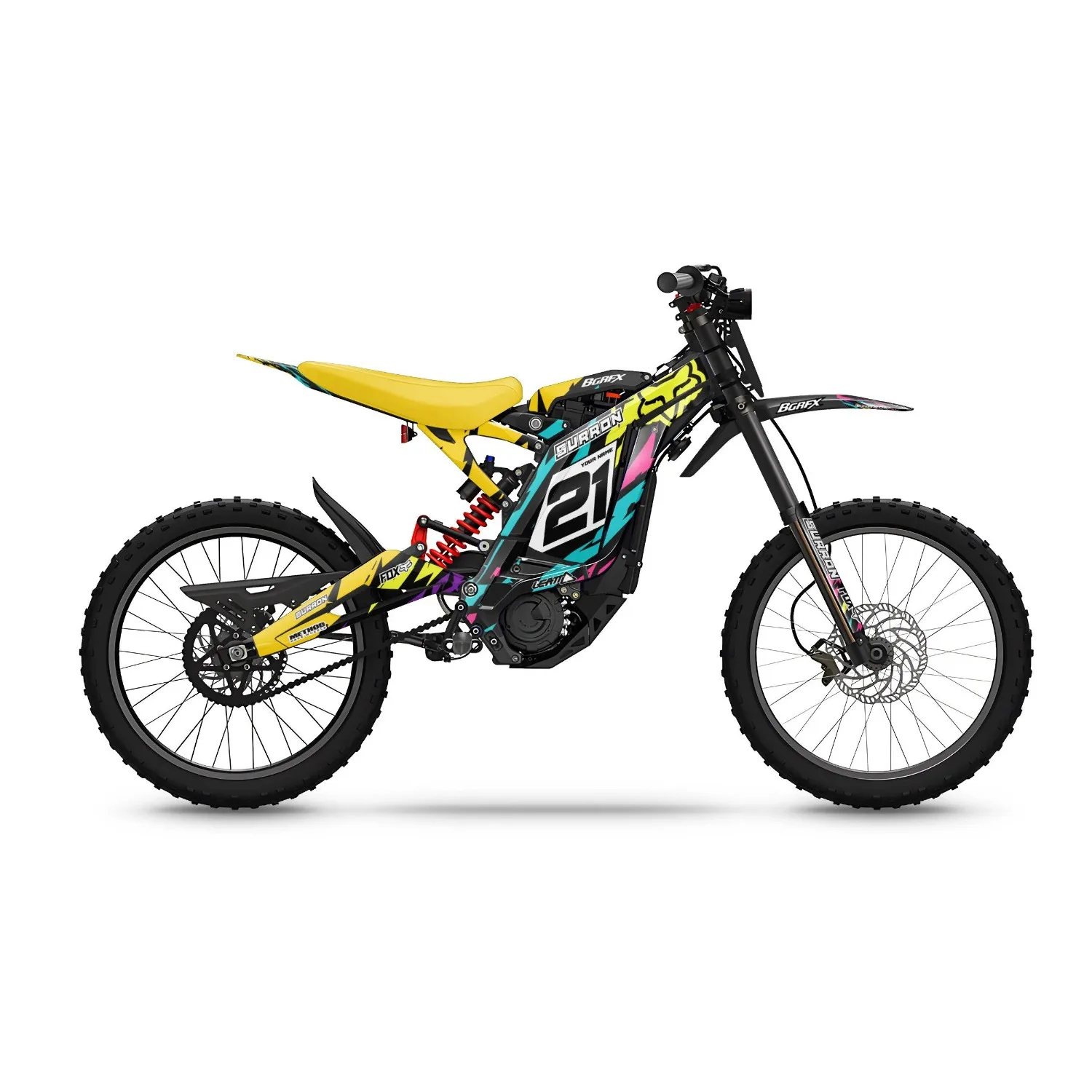 Motorcycle Body Fairing Sticker Decal Protective  eBike eMoto Full Graphic Kit For Surron Light Bee X  Design -16