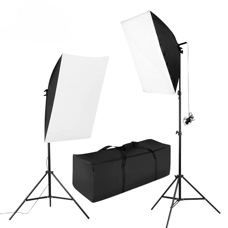 

Factory Hot Sale Live Shooting Special Photography Light Two-Color Temperature Dimming LED Light Softbox Studio Suit