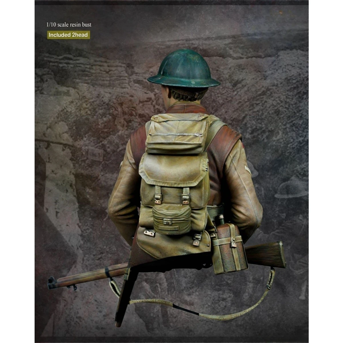 1/10 เรซิ่น Unpainted Model Kit, ธีมทหาร, หน้าอก WW1 กองทัพอังกฤษประกอบและ Unpainted GK, 1529X