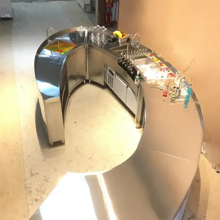 New 2024 Cocktail bar Equipment SUS304 Portable Cocktail Bar Station for Events Work Station Bench