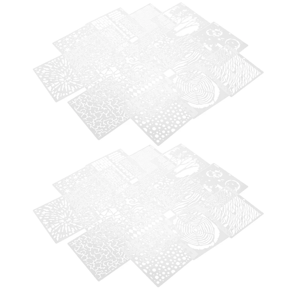 

32 Pcs Inkjet Hollow Out Template DIY Stencils Paint Crack Hollow-out for Painting Wall The Pet Drawing