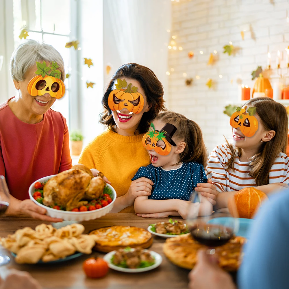

Autumn Thanksgiving Themed Party Cartoon Pumpkin Paper Mask Party Funny Photo Props Decorative Masquerade Pumpkin Mask