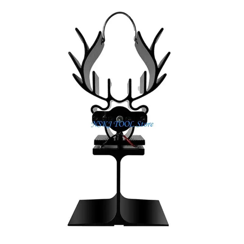 L8RC موقد مروحة الحرارة مدعومة لا يوجد كهرباء ضوضاء الحرة مروحة الموقد الدورة الدموية #5