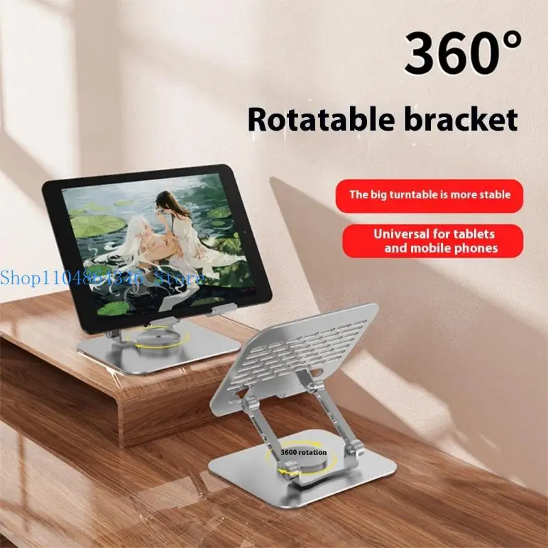 

5asd Adjustable Laptop Stand with 360 Degree Rotatable Base Foldable Laptop Holder for Desk Ergonomic Computer Notebook