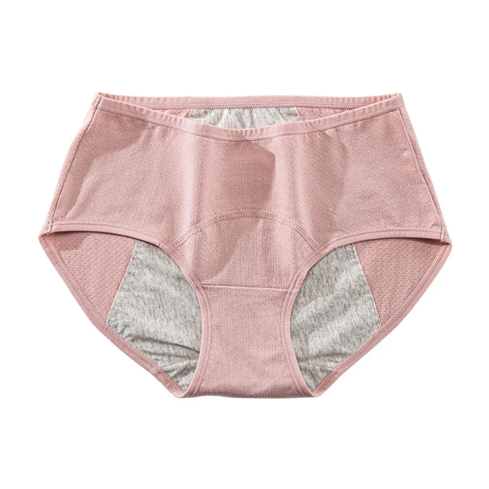

Cotton Menstrual Panties 3 Layer Waterproof Breathable Physiological Pants Middle Waist Antibacterial Women's Underpants